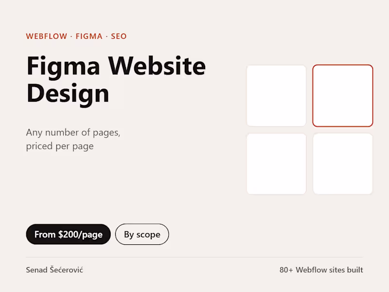 Cover image for Figma Website Design (priced per page)