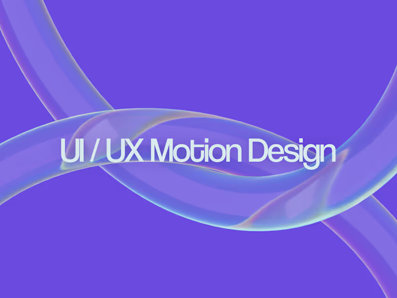 Cover image for UI/UX Motion Design