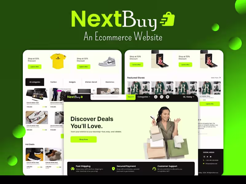 Cover image for Complete Ecommerce UI/UX design