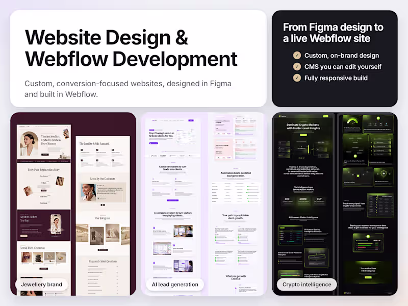 Cover image for Custom Webflow Website: Design and Development
