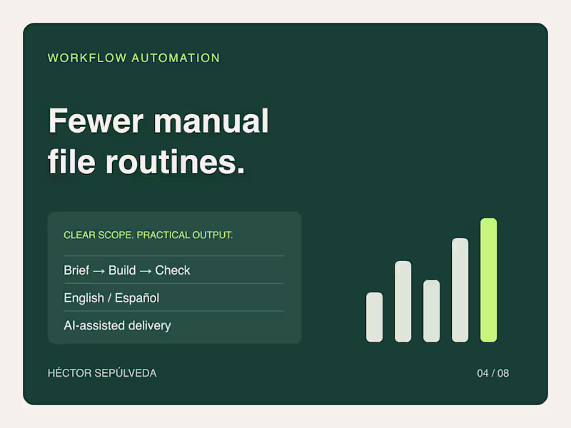 Cover image for Automate a Repetitive File or Reporting Workflow