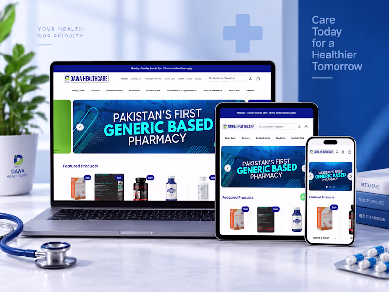Cover image for Dawa Healthcare Pharmacy E-Commerce Website