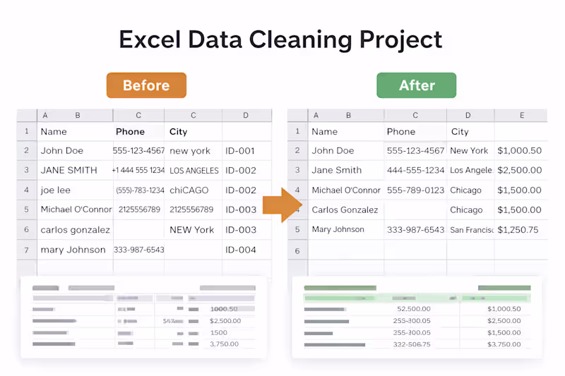 Cover image for Excel Data Cleaning and Formatting