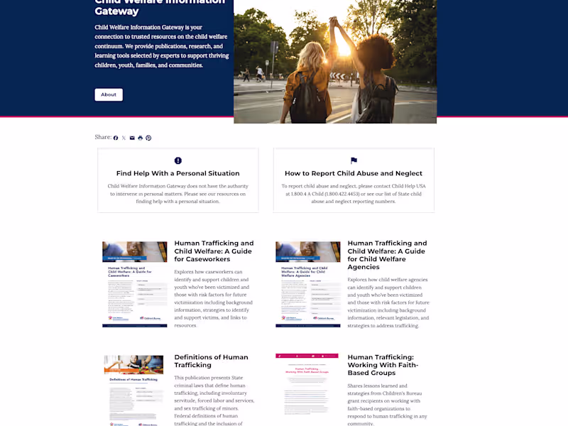Cover image for Child Welfare Information Gateway