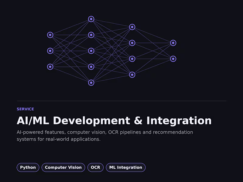 Cover image for AI/ML Development & Integration