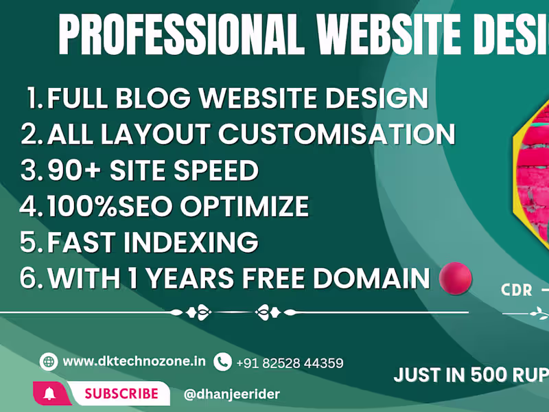 Cover image for I can design any types of blogger website 