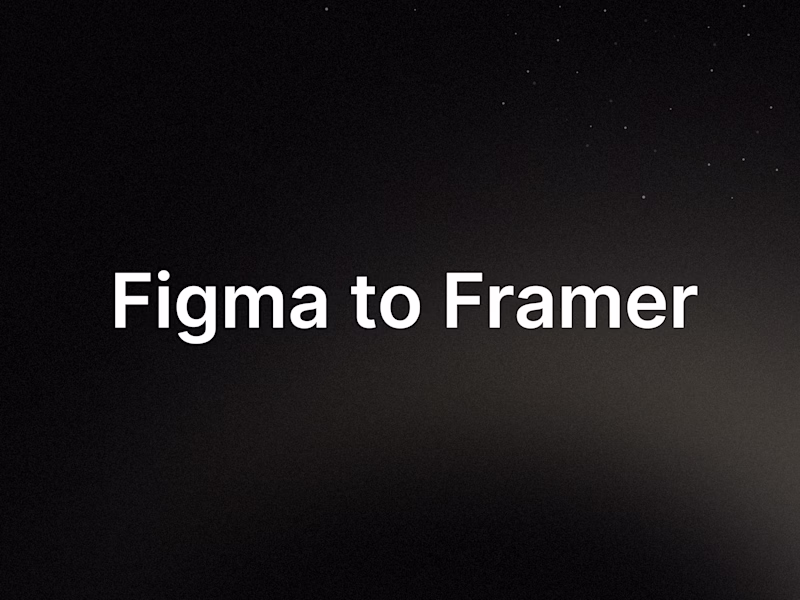Cover image for Figma to Framer Website Development