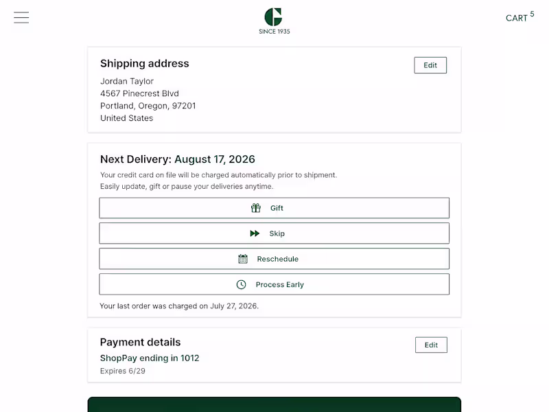 Cover image for Shopify Subscription Portal Redesign (Loop Subscriptions App)