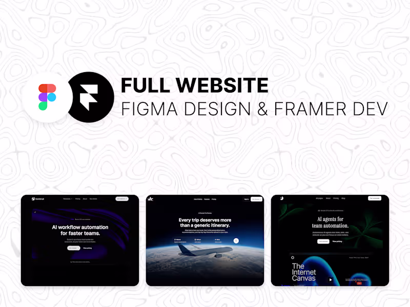 Cover image for Figma Design & Framer Development - Full Website