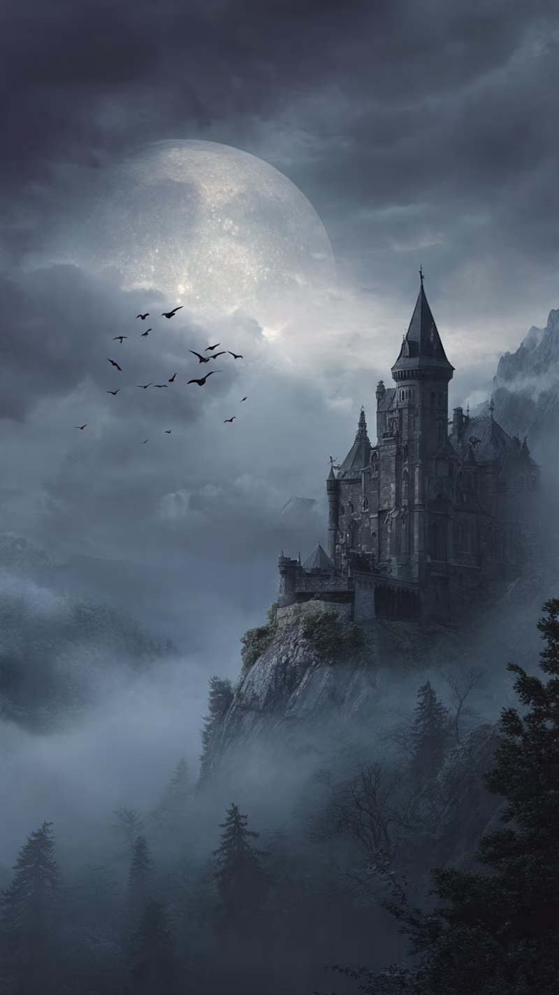 Cover image for Dark Fantasy & Epic Castle Book Cover Design