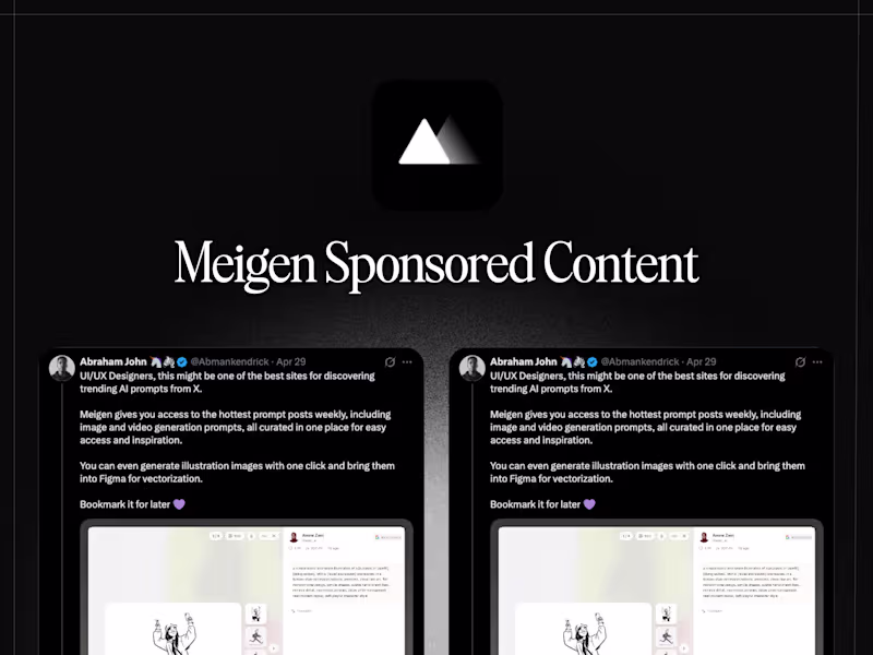 Cover image for Meigen Sponsored Content on X
