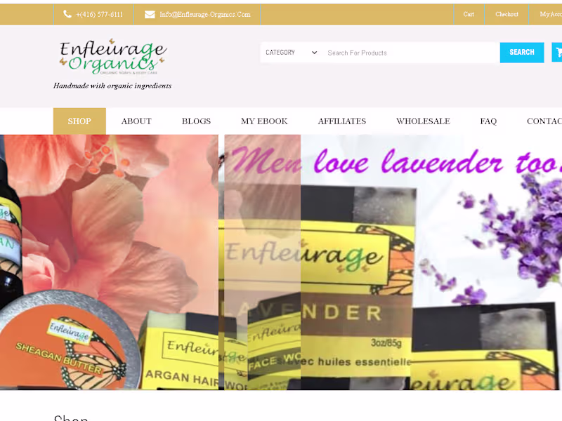 Cover image for Shop - Enfleurage - Organics