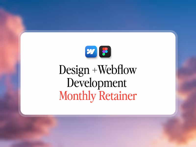 Cover image for Design + Webflow Retainer