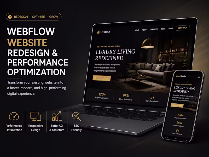 Cover image for Webflow Website Redesign & Performance Optimization