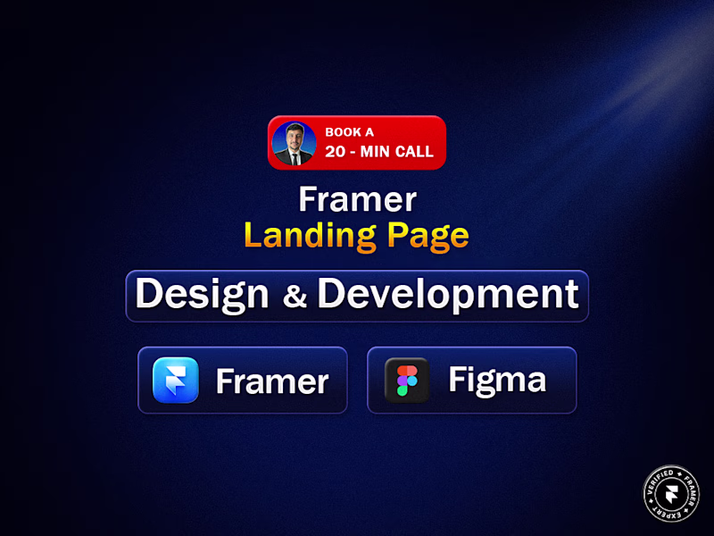 Cover image for Framer Landing Page Design & Development Modern & Converting
