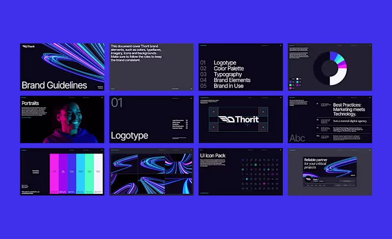 Cover image for Thorit – Bold Brand Identity & Website for a Marketing Agency