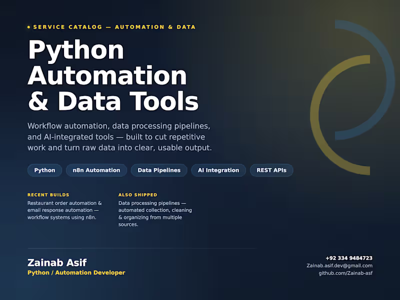 Cover image for Python Automation & Data Tools