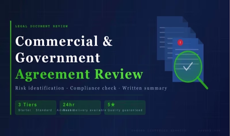 Cover image for Review commercial and government agreements and identify risks