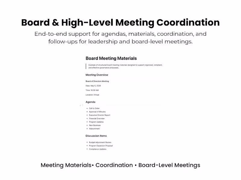 Cover image for Board & High-Level Meeting Setup