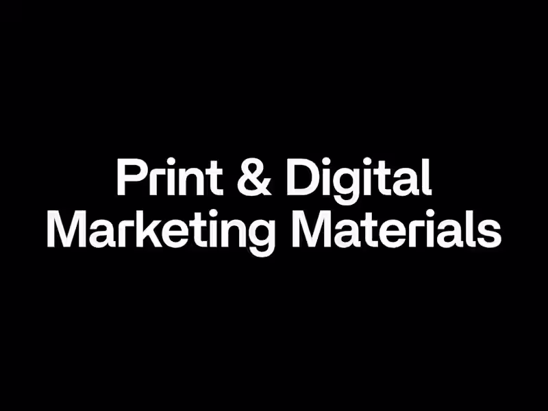 Cover image for Print & Digital Marketing Materials