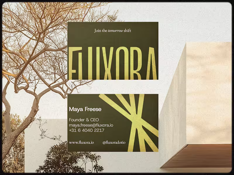 Cover image for Fluxora Business Card Design.