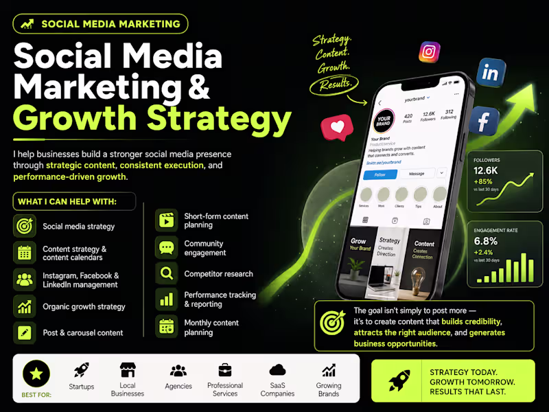 Cover image for Social Media Marketing & Growth Strategy