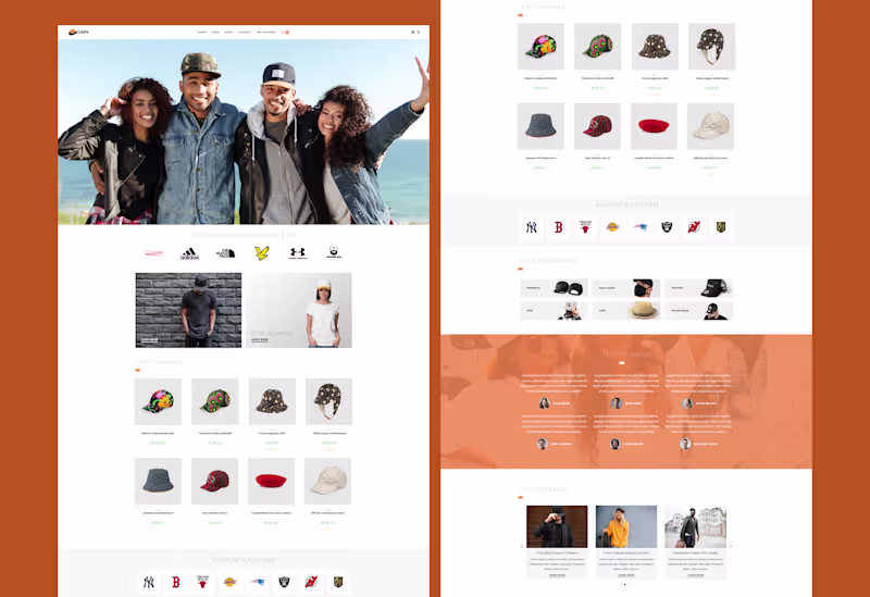 Cover image for Modern E-commerce Website Design for Headwear Brand