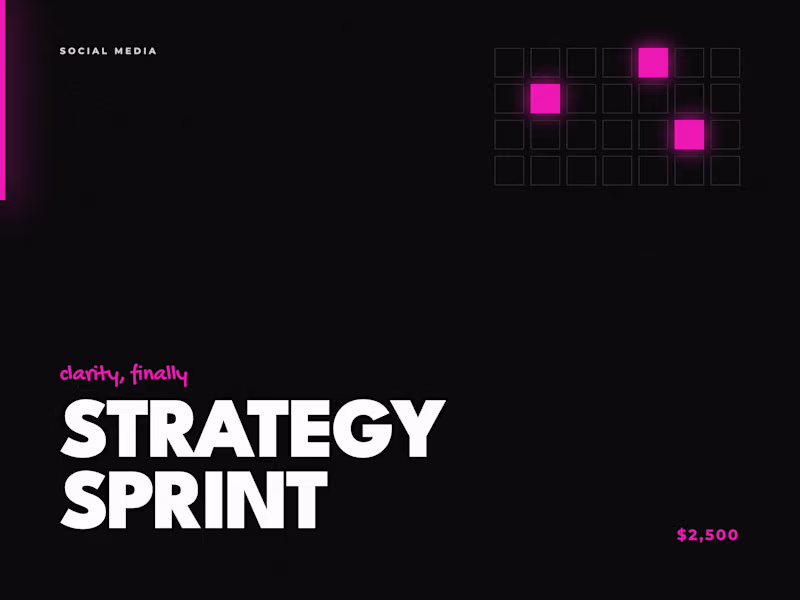 Cover image for Social Media Strategy Sprint