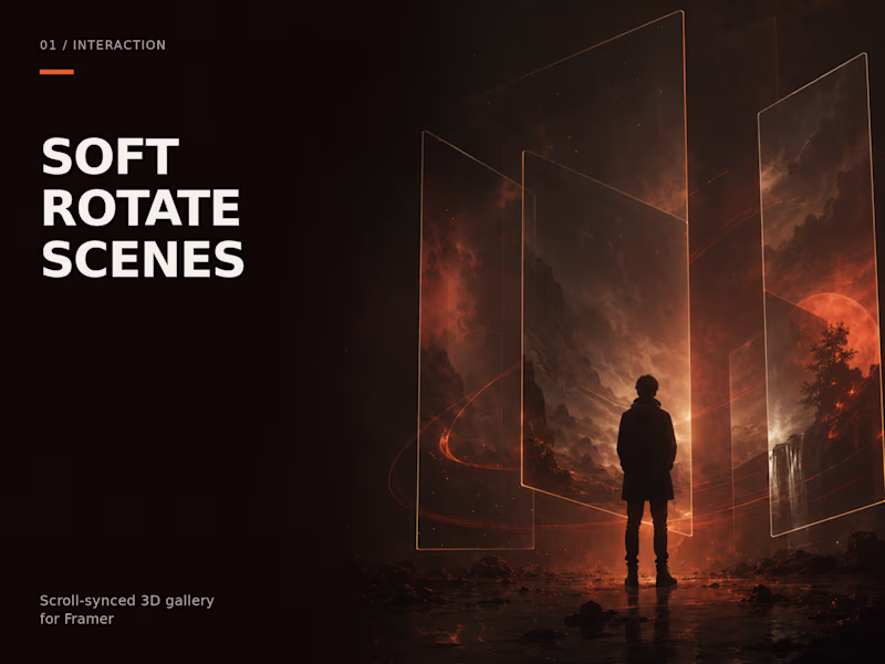 Cover image for Soft Rotate Scenes — Scroll-Synced 3D Gallery