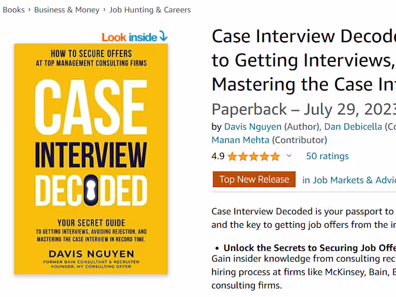 Cover image for Business Book: Case Interview Decoded