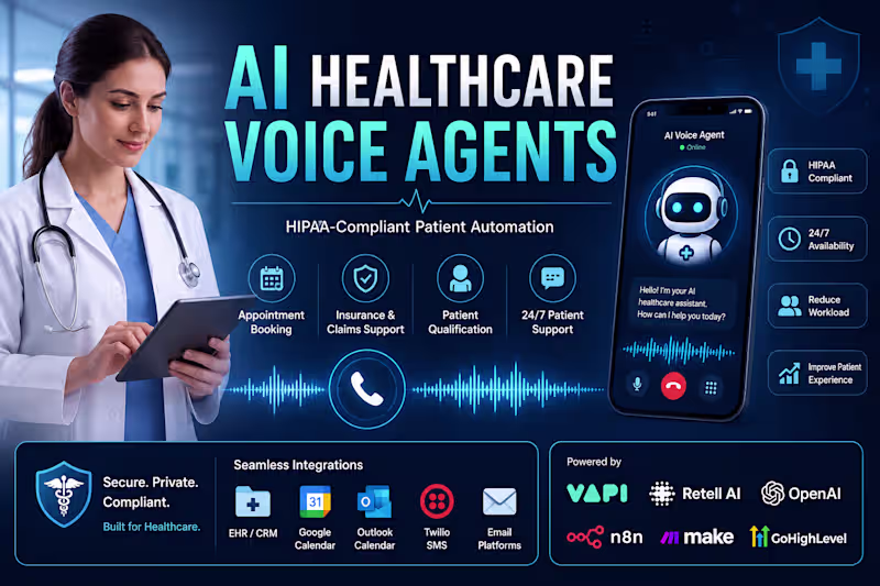 Cover image for AI Voice Agents for Healthcare
HIPAA-Compliant