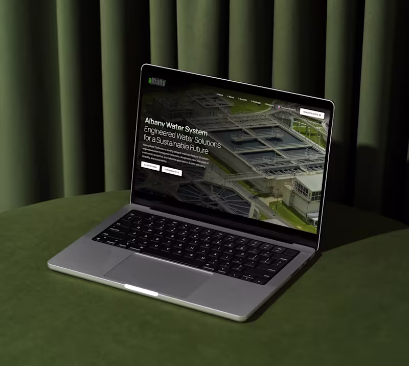 Cover image for WordPress site for Albany Water | Industrial Parts Supplier 