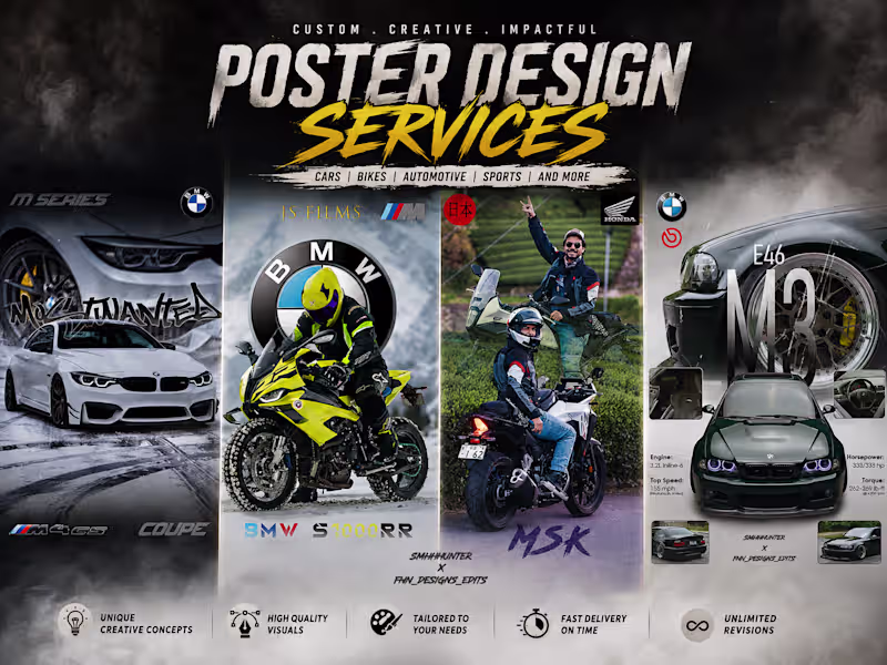 Cover image for Cars/Bikes Poster Design