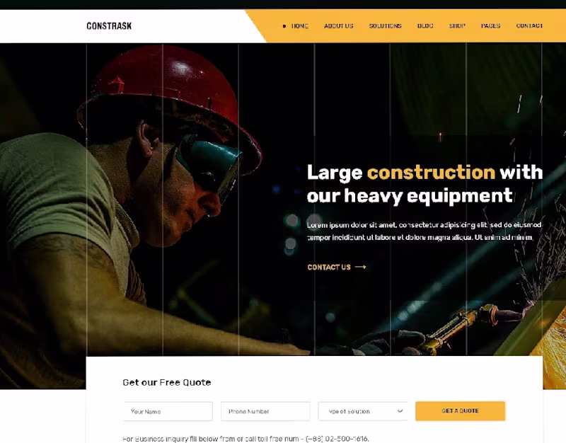 Cover image for UI Design for Heavy Construction Company