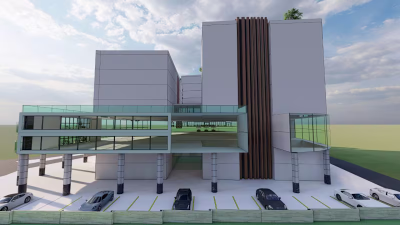 Cover image for A multifunctional mixed-use center featuring