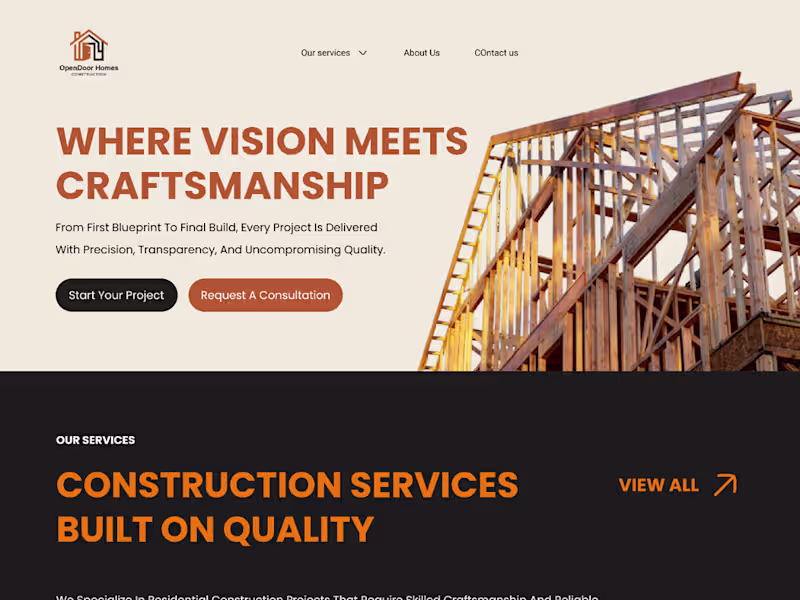 Cover image for Readymag Landing Page Design for Open Door Home 