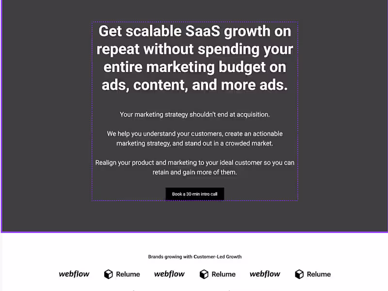 Cover image for Website for a B2B SaaS consultancy, created as a practice piece