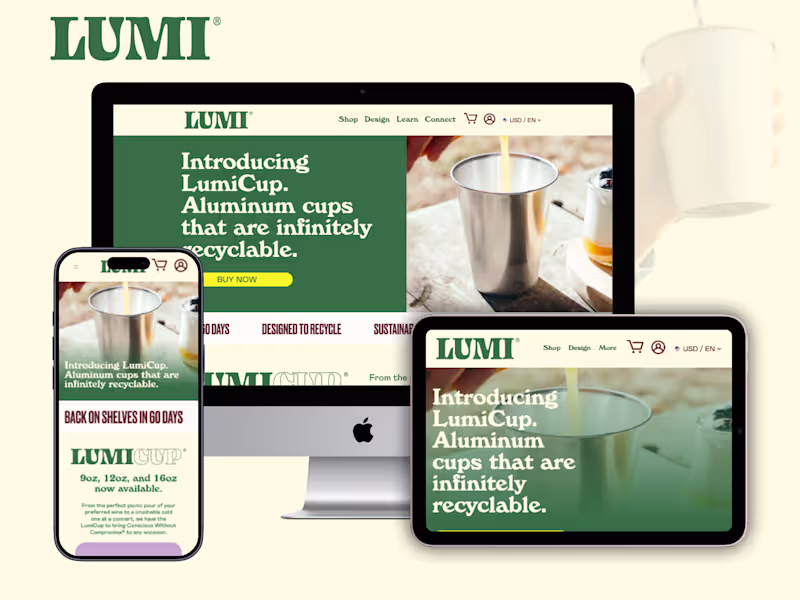 Cover image for LumiCup | Shopify Redesign in Liquid