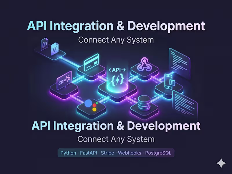 Cover image for API Integration & Development — Connect Any System