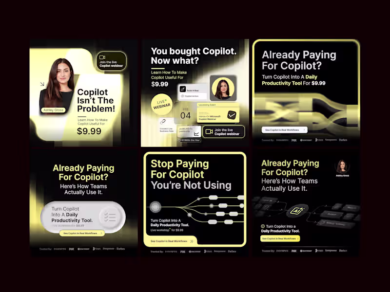 Cover image for Ad Creative Design — Ashley Gross / Copilot Webinar