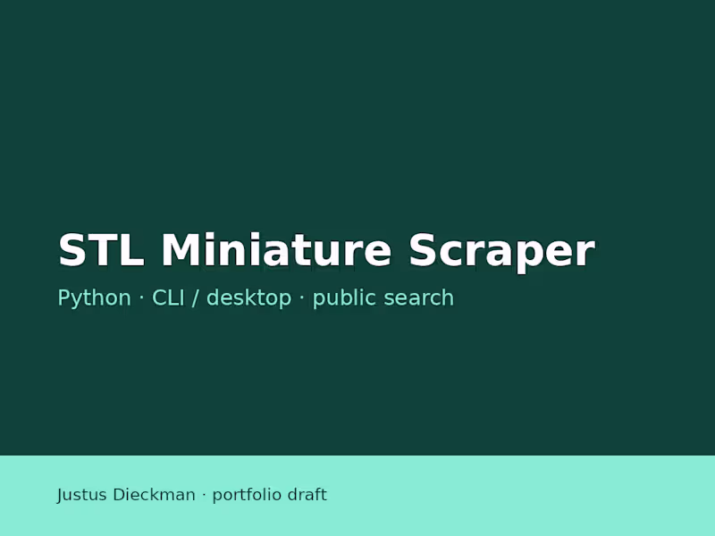 Cover image for STL Miniature Scraper — multi-source 3D miniature search