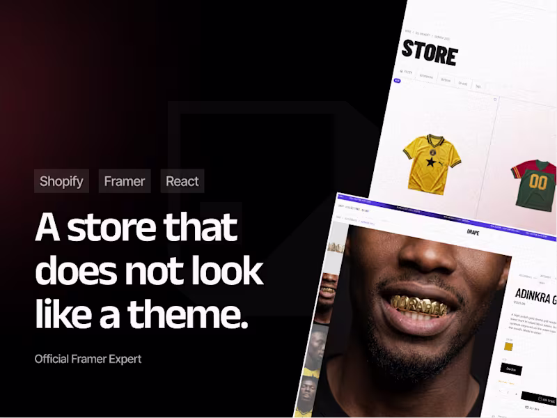 Cover image for Shopify Store Design and Build in Framer