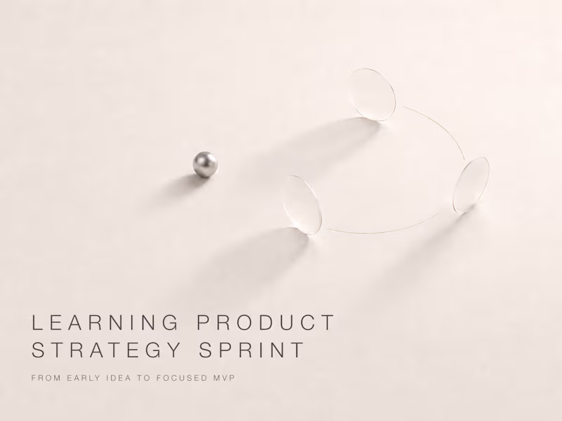 Cover image for Learning Product Strategy Sprint