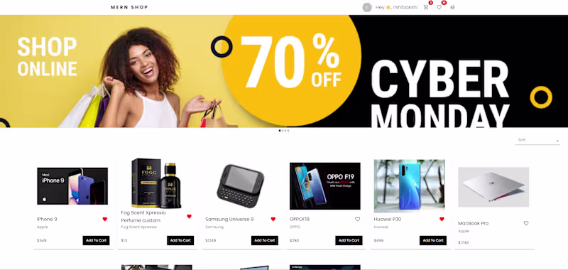 Cover image for E-commerce Website Frontend Development with React