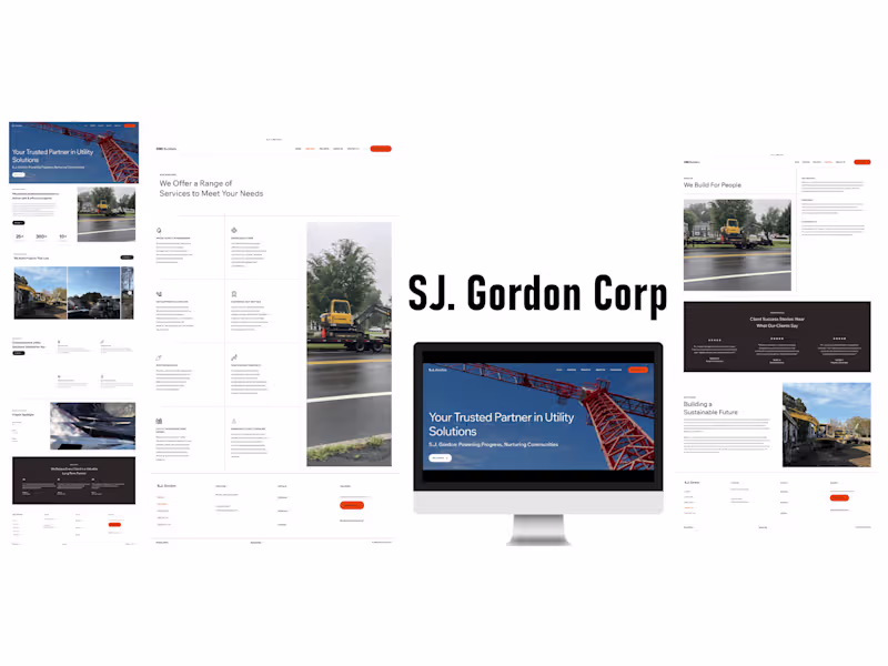 Cover image for S.J. Gordon Corp Construction Website