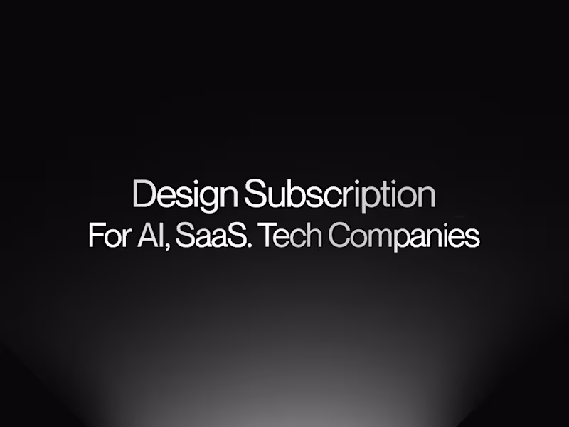 Cover image for Design Subscription for AI, SaaS & Tech Companies