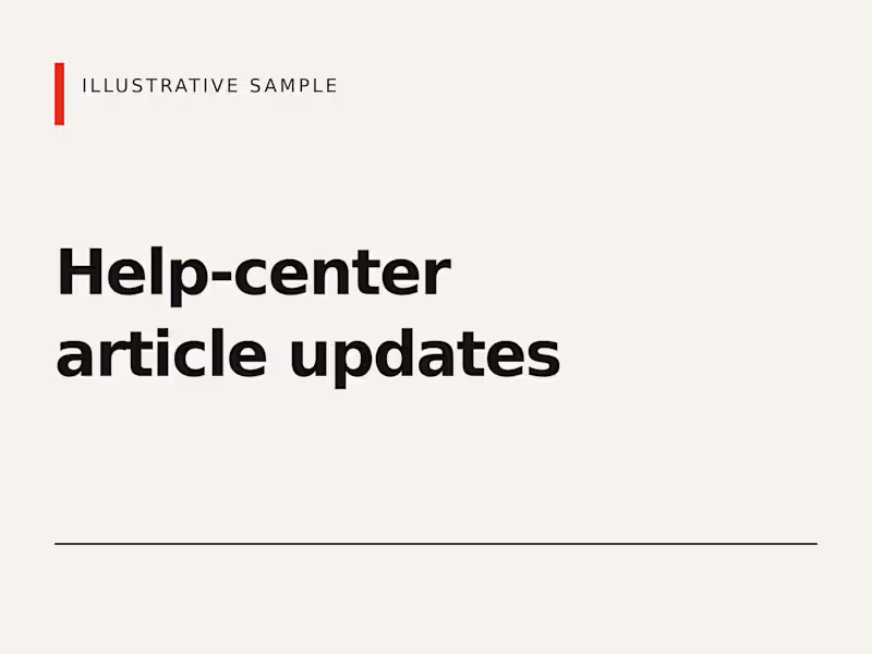 Cover image for Help-center article updates | Synthetic demo