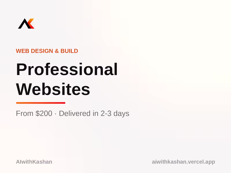 Cover image for Professional Website Development