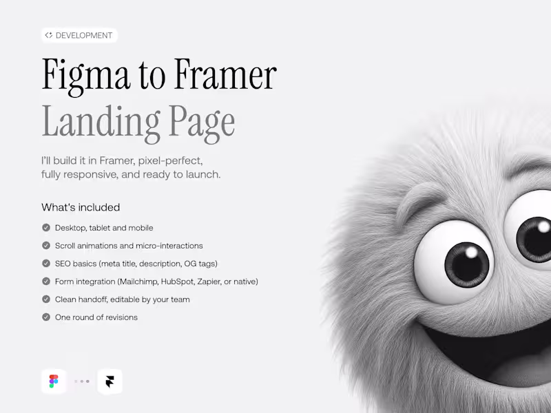 Cover image for Framer Landing Page (Figma to Framer) 