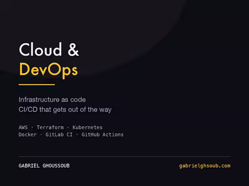 Cover image for Cloud infrastructure and DevOps